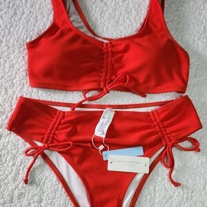 Cupshe Red Bikini Set